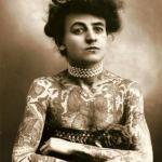 Мод Вагнер (фото 1911) в начале ХХ века стала первой женщиной - татуистом.  