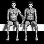 Красота татуированного мужского тела.  