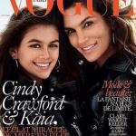 Синди Кроуфорд с дочерью кайей снялись для обложки французского Vogue.

